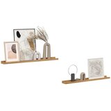  Polica na zidu 2 pcs Smeđa 80 x 9 x 3 cm Konstruirano drvo | shoptok.hr