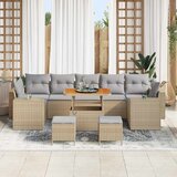  Sjedeća garnitura za vrt 10 kom. 9-Broj sjedala Bež 90 x 55 x 71 cm | shoptok.hr