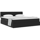 vidaXL Postelja s shranjevanjem z vzmetnico Črna 180 x 200 cm Žamet | Shoptok.si