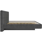 Modern Living Oblazinjena Postelja Pedro, Črna, 180x200 | Shoptok.si