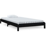  Složivi krevet crni 90x200 cm od masivne borovine | Eponuda.com