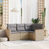 4-dijelni set vrtnih sofa s jastucima bež od poliratana Cijene