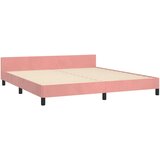 Okvir za krevet s uzglavljem ružičasti 180x200 cm baršunasti | shoptok.hr