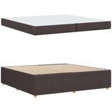  Posteljni okvir z vzmetnico Temno rjava 200 x 200 cm blago, (5000069935) | Shoptok.si