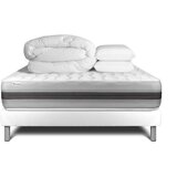 VITALIT Kompletni paket za posteljo - Vzmetnica 140x200 cm + Vzmetni okvir z letvami (v kompletu) + 2 vzglavnika + Prevleka - Vitalspring Recover, (21613777) | Shoptok.si