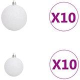  Umjetno osvijetljeno božićno drvce s kuglicama 210 cm 910 grana | shoptok.hr