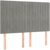 Maison Chic Posteljno vzglavje - Vzglavna omarica 4 kosa svetlo siv 72x5x78/88 cm žamet, (22077858) | Shoptok.si