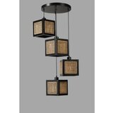 Opviq kumsal 8701-4 rattanblack chandelier | ePonuda.com