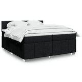 Maison Chic Box spring postelja - Vzmetna postelja z vzmetnico črn 200x200 cm blago SL17760, (21881763) | Shoptok.si