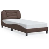  The Living Store Posteljni okvir z vzglavjem rjav 90x200 cm umetno usnje - Posteljni Okvir, (21525845) | Shoptok.si