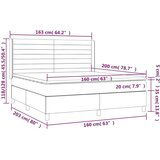  Box spring postelja z vzmetnico modra 160x200 cm blago, (20894004) | Shoptok.si