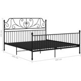  Okvir za krevet crni metalni 180 x 200 cm | shoptok.hr