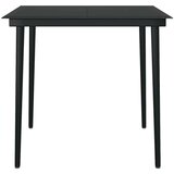  Vrtna garnitura - 3-dijelni vrtni blagovaonski set s jastucima od crnog | shoptok.hr