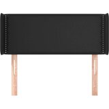  Vzglavje z ušesi črno 93x16x78/88 cm umetno usnje, (20739742) | Shoptok.si