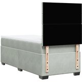 Box spring krevet s madracem svjetlosivi 100x200 cm baršunasti | shoptok.hr