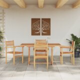 vidaXL Vrtni set za objed 5 pcs Smeđa | shoptok.hr