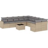  11-dijelni set vrtnih sofa od poliratana s jastucima bež | shoptok.hr
