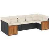  The Living Store Vrtna sedežna garnitura 7-delna z blazinami črn poli ratan - Vrtna Sedežna Garniture, (21449464) | Shoptok.si