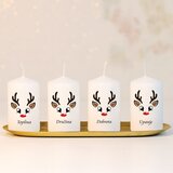 Adventne sveče s prazničnim motivom jelenčka in napisi ADVSV 18 | Shoptok.si