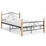  Posteljni okvir črn kovinski 120x200 cm | Shoptok.si