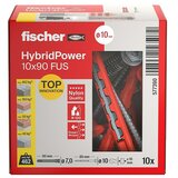Fischer Univerzalni vložek HybridPower (Ø x Do: 10 x 90 mm, Kovina, 10 kos, SW 13, Šestrobi vijak) Cene