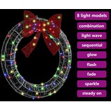  Vijenac s 80 LED svjetlima Šareni 92 x 92 x 9,5 cm Akril | shoptok.hr