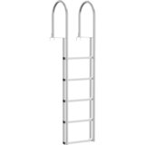  Ljestve za pristanište s 5 stepenica Srebrno 45 ×11,5 ×190 cm | shoptok.hr