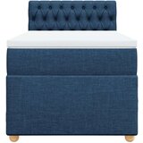 vidaXL box spring postelja z vzmetnico modra 100x200 cm blago, (21291256) | Shoptok.si