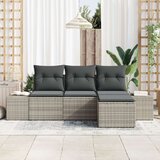  4-dijelni vrtni kauč set s jastučićima svjetlosivi poli ratan | shoptok.hr