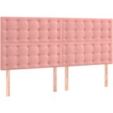 Maison Chic Posteljno vzglavje - Vzglavna omarica 4 kosa roza 100x5x78/88 cm žamet, (22078214) Cene