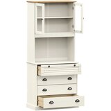  Visoka komoda VIGO bijela 80 x 40 x 176 cm od masivne borovine | Eponuda.ba