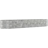 Furnova Visoka greda iz prašno premazanega jekla 507x100x68 cm srebrna, (21921562) | Shoptok.si