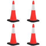 vidaXL Odsevni prometni stožci z močnimi podstavki 4 kosi 75 cm Cene