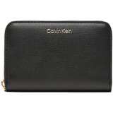 Calvin Klein Velika ženska denarnica Foil Logo Medium Zip Around LV04F1091G Črna | Shoptok.si