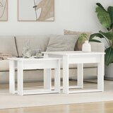  Set stolića za kavu 2 pcs Bijelo Konstruirano drvo | shoptok.hr