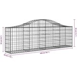  Obokana gabionska košara 6 kosov 200x30x60/80cm cinkano železo, (20758346) | Shoptok.si