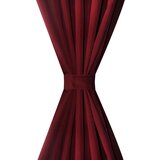  2 kom Bordo Mikro-Satenska Zavjesa s Tregerima 140 x 175 cm | shoptok.hr