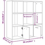 Ormarić za knjige boja hrasta 98x30x98 cm od konstruiranog drva | shoptok.hr