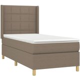  Krevet s oprugama i madracem smeđesivi 90x200 cm od tkanine | shoptok.hr