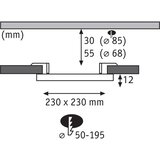PAULMANN 93060 - LED/16W IP44 prigušiva ugradna plafonska svetiljka za kupatilo AREO 230V | Eponuda.com