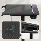 Huzaro Hero 8.7 Crni RGB Električni podesivi sto 140x70cm Slike