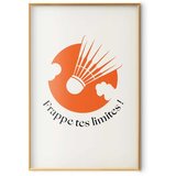  Plakat - Shuttlecock Against the Orange Sun 40x60 Zlatni okvir | shoptok.hr