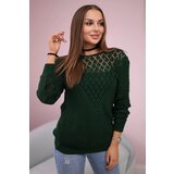 Kesi Openwork sweater green | shoptok.hr