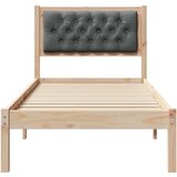  Okvir za krevet Tamno siva 90 x 190 cm tkanina | shoptok.hr
