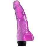 Iza Zatvorenih Vrata MZ2589 realistični massive vibrator sa testisima 20 cm - purple Cene