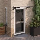  Nadstrešnica za vrata crna i prozirna 122 x 90 cm polikarbonat | shoptok.hr