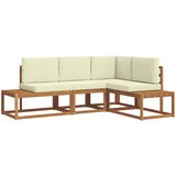 Set vanjskih sofa s jastukom 4 Komad Prirodna i krem | shoptok.hr