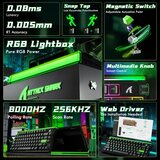 Attack Shark gaming tastatura R85HE magnetic Switches/8KHz/RT/Snap tap/dks/mt/tgl/fluorescent green | Eponuda.com