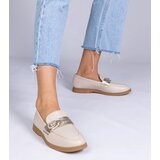 Gemre Beige faux leather loafers with rhinestones Berita | Shoptok.si