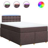  Krevet box spring s madracem tamnosmeđi 120 x 190 cm od tkanine | shoptok.hr
